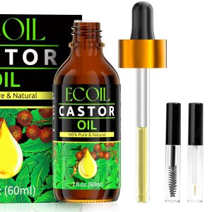 ECOIL 100% Pure Organic Castor Oil (2oz)